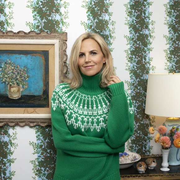 Tory Burch Sport Green Merino Fair Isle 